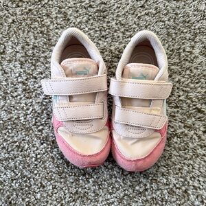 Puma Kids Pink and Cream Sneakers